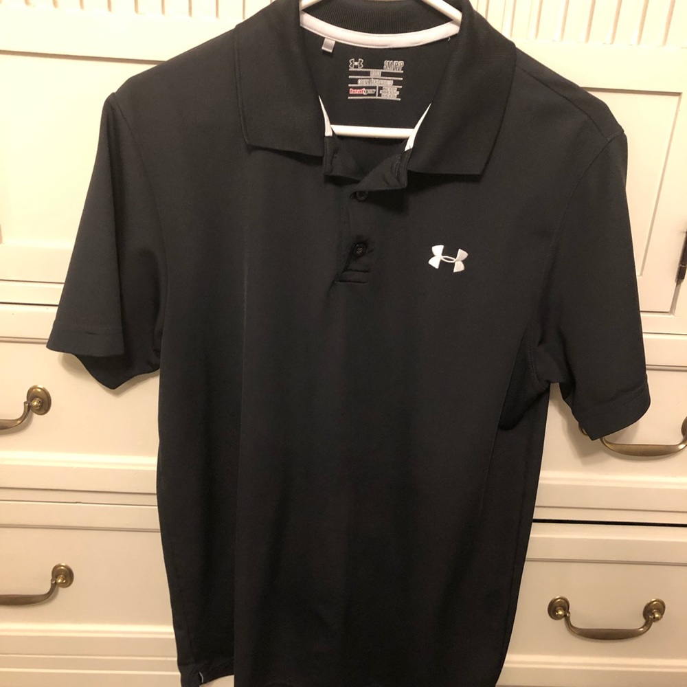 Under Armour polo. Small. Black